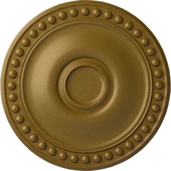 Ekena Millwork Foster Ceiling Medallion (Fits Canopies up to 5 5/8"), Hand-Painted Gold, 19 1/8"OD x 1"P CM19FOGLS - main